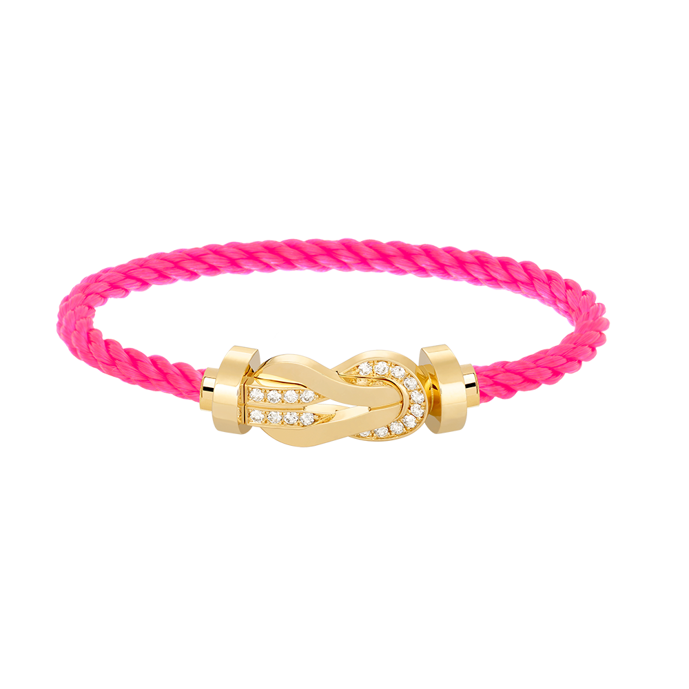 ¡®Loco¡¯CHANCE LARGE 8 FIGURE BUCKLE HALF DIAMOND BRACELET GOLD