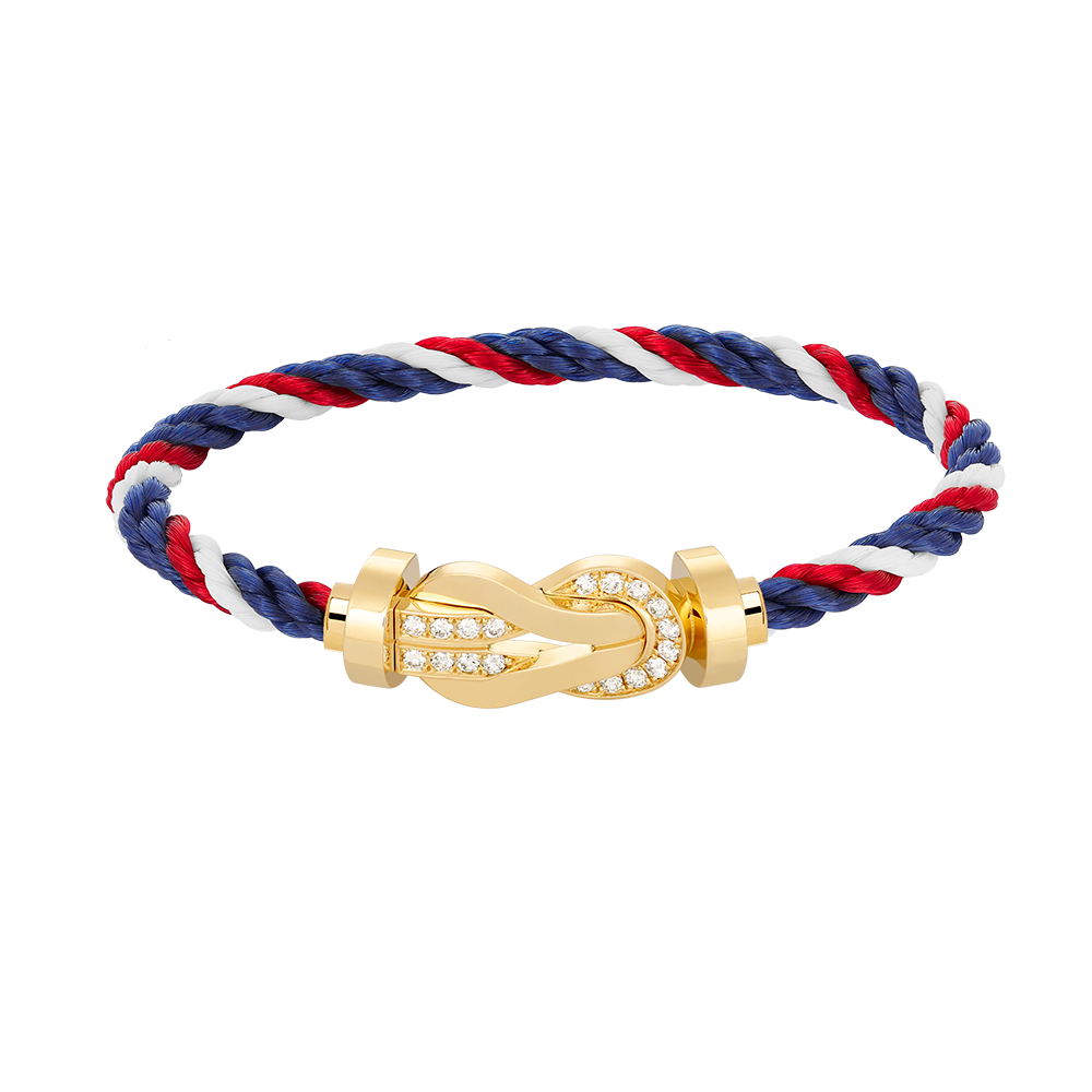 ¡®Loco¡¯CHANCE LARGE 8 FIGURE BUCKLE HALF DIAMOND BRACELET GOLD