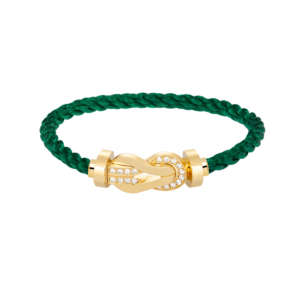 ¡®Loco¡¯CHANCE LARGE 8 FIGURE BUCKLE HALF DIAMOND BRACELET GOLD