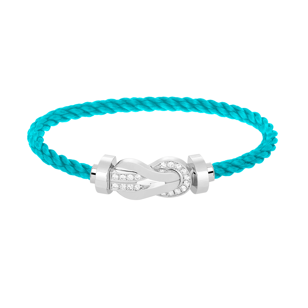 ¡®Loco¡¯CHANCE LARGE 8 FIGURE BUCKLE HALF DIAMOND BRACELET SILVER