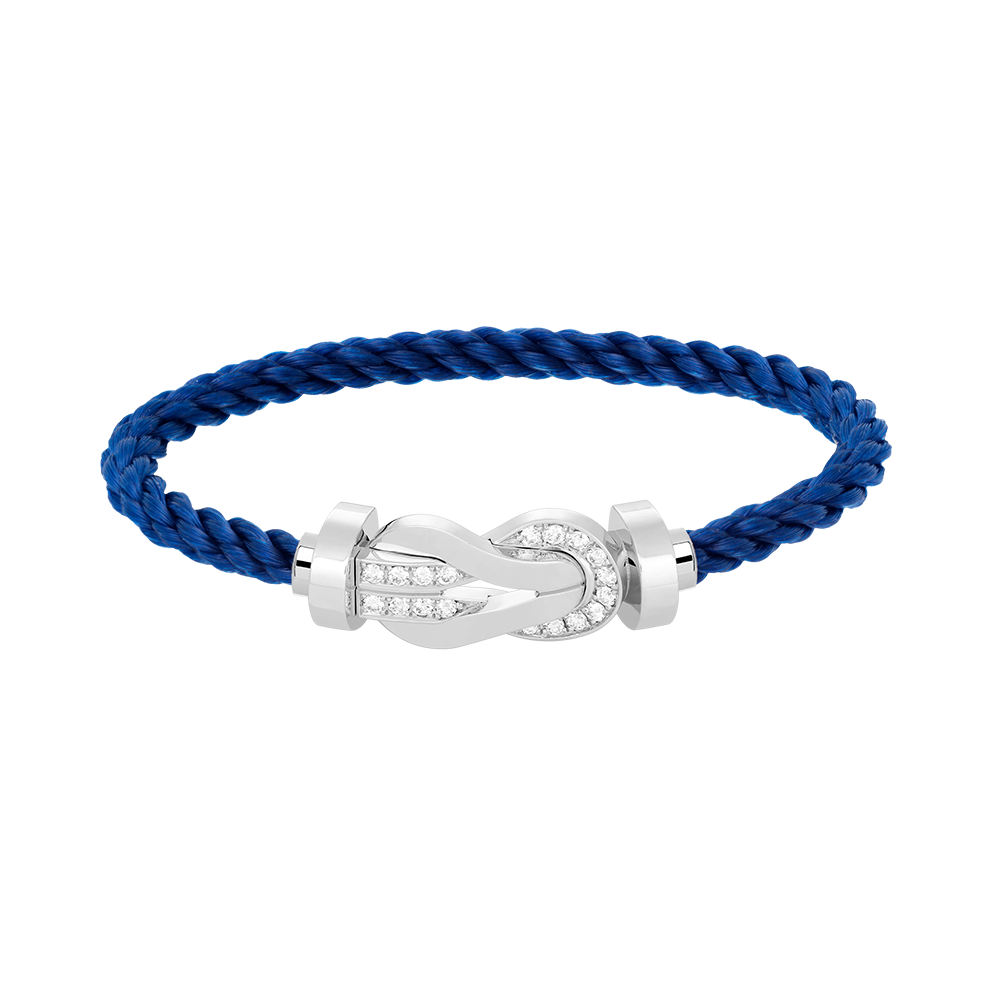 ¡®Loco¡¯CHANCE LARGE 8 FIGURE BUCKLE HALF DIAMOND BRACELET SILVER