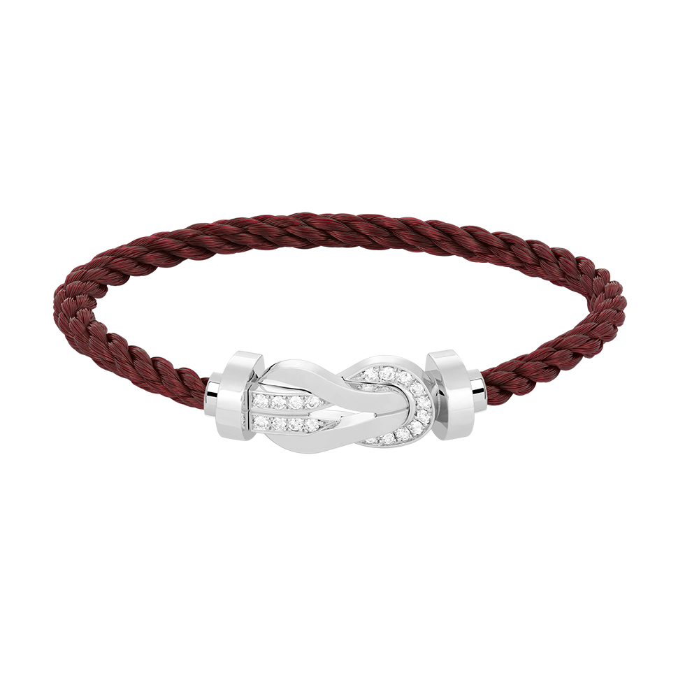 ¡®Loco¡¯CHANCE LARGE 8 FIGURE BUCKLE HALF DIAMOND BRACELET SILVER