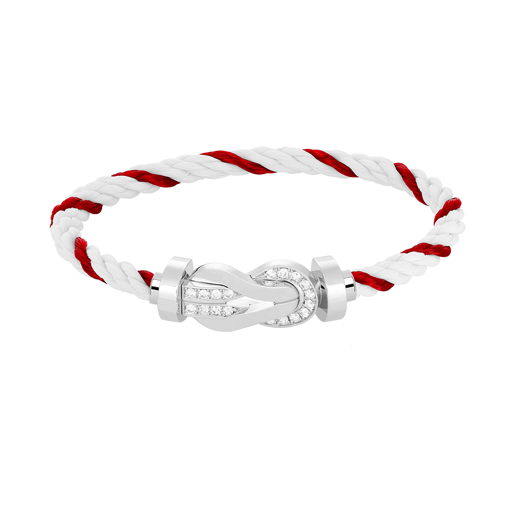 ¡®Loco¡¯CHANCE LARGE 8 FIGURE BUCKLE HALF DIAMOND BRACELET SILVER