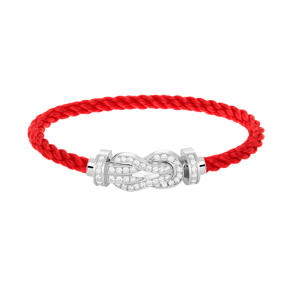 ¡®Loco¡¯CHANCE LARGE 8 FIGURE BUCKLE FULL DIAMOND BRACELET SILVER