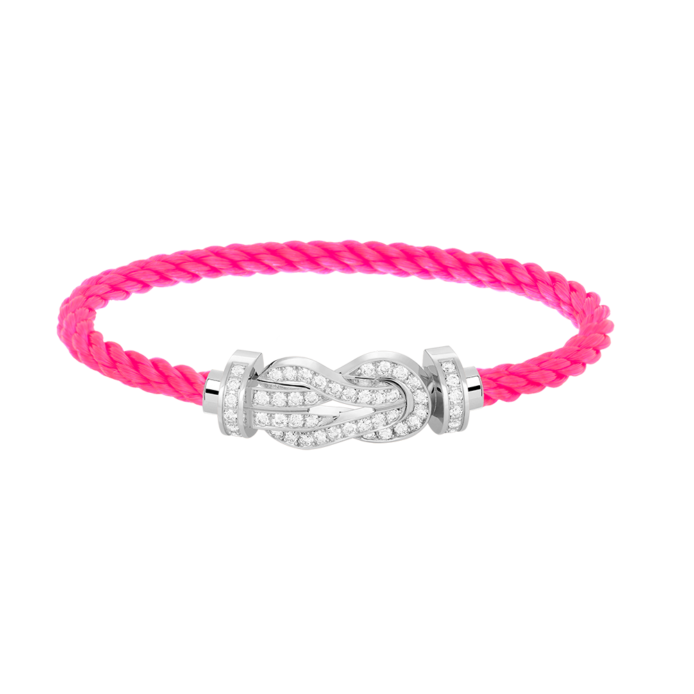 ¡®Loco¡¯CHANCE LARGE 8 FIGURE BUCKLE FULL DIAMOND BRACELET SILVER