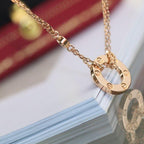 ¡®Loco¡¯LOVE NECKLACE ADJUSTABLE ROSE GOLD 2 DIAMOND