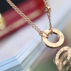 ¡®Loco¡¯LOVE NECKLACE ADJUSTABLE ROSE GOLD 2 DIAMOND