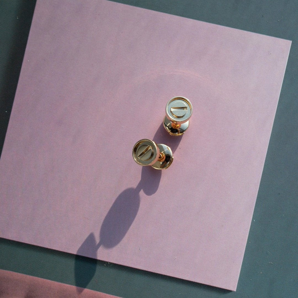 ¡®Loco¡¯LOVE EARRINGS PINK GOLD 10MM