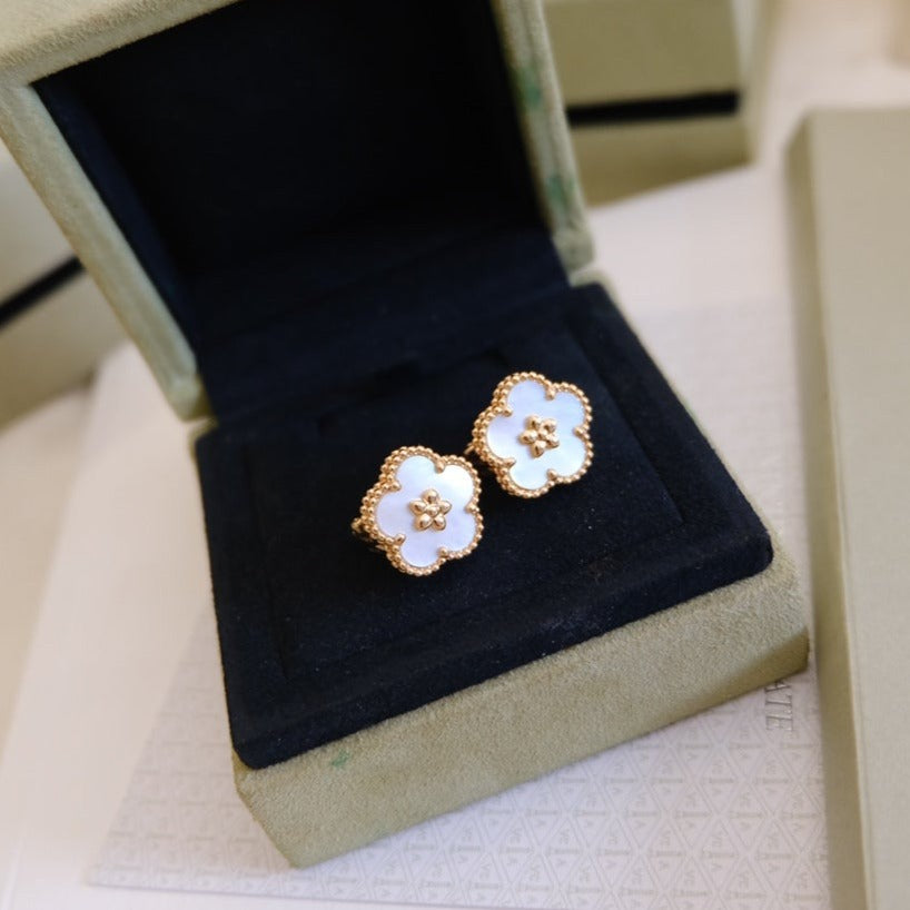 ¡®Loco¡¯LUCKY PINK GOLD WHITE MOP EARRINGS