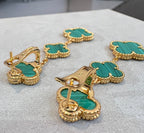 ¡®Loco¡¯CLOVER MALACHITE 3 MOTIFS GOLD