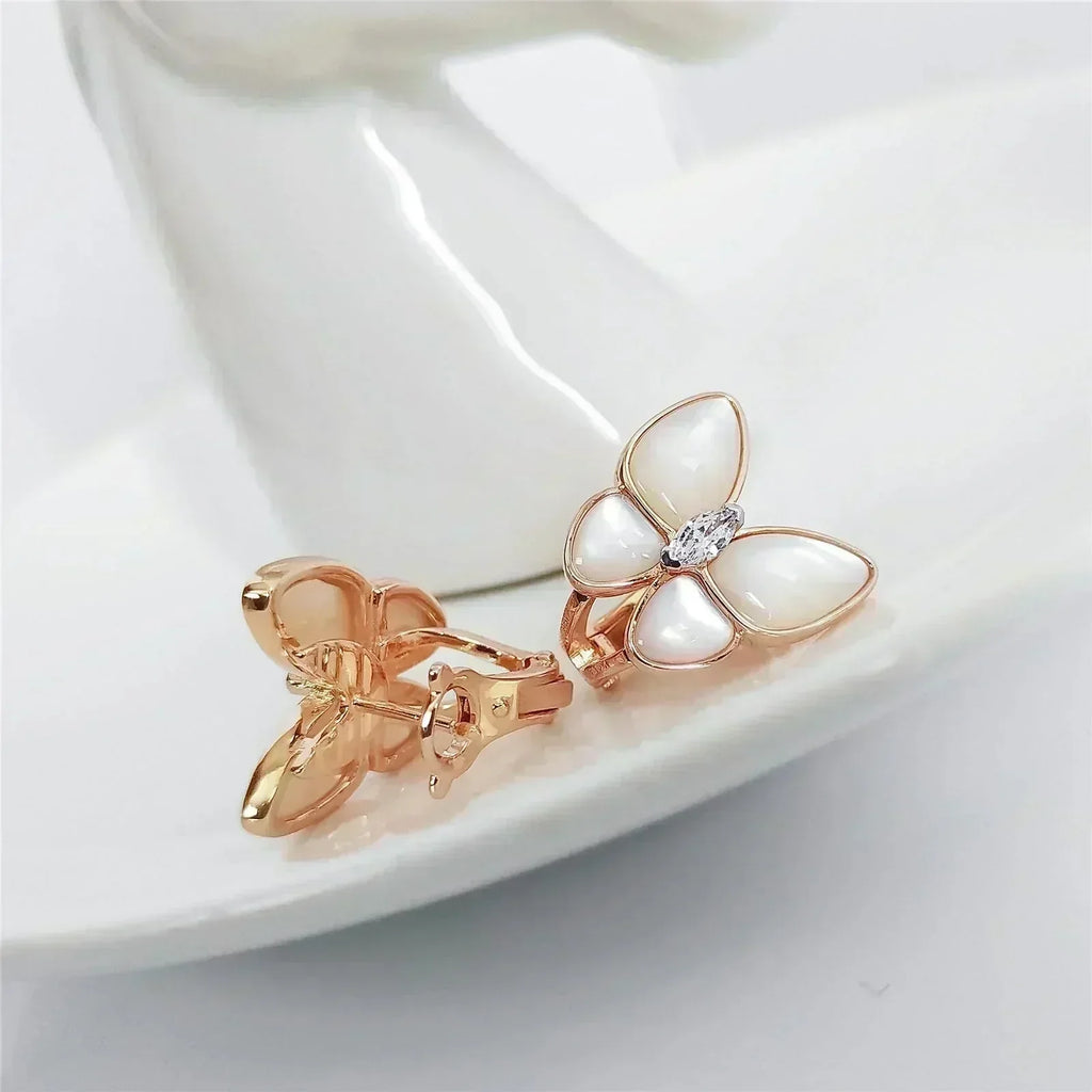 ¡®Loco¡¯BUTTERFLY MOP DIAMOND EARRINGS