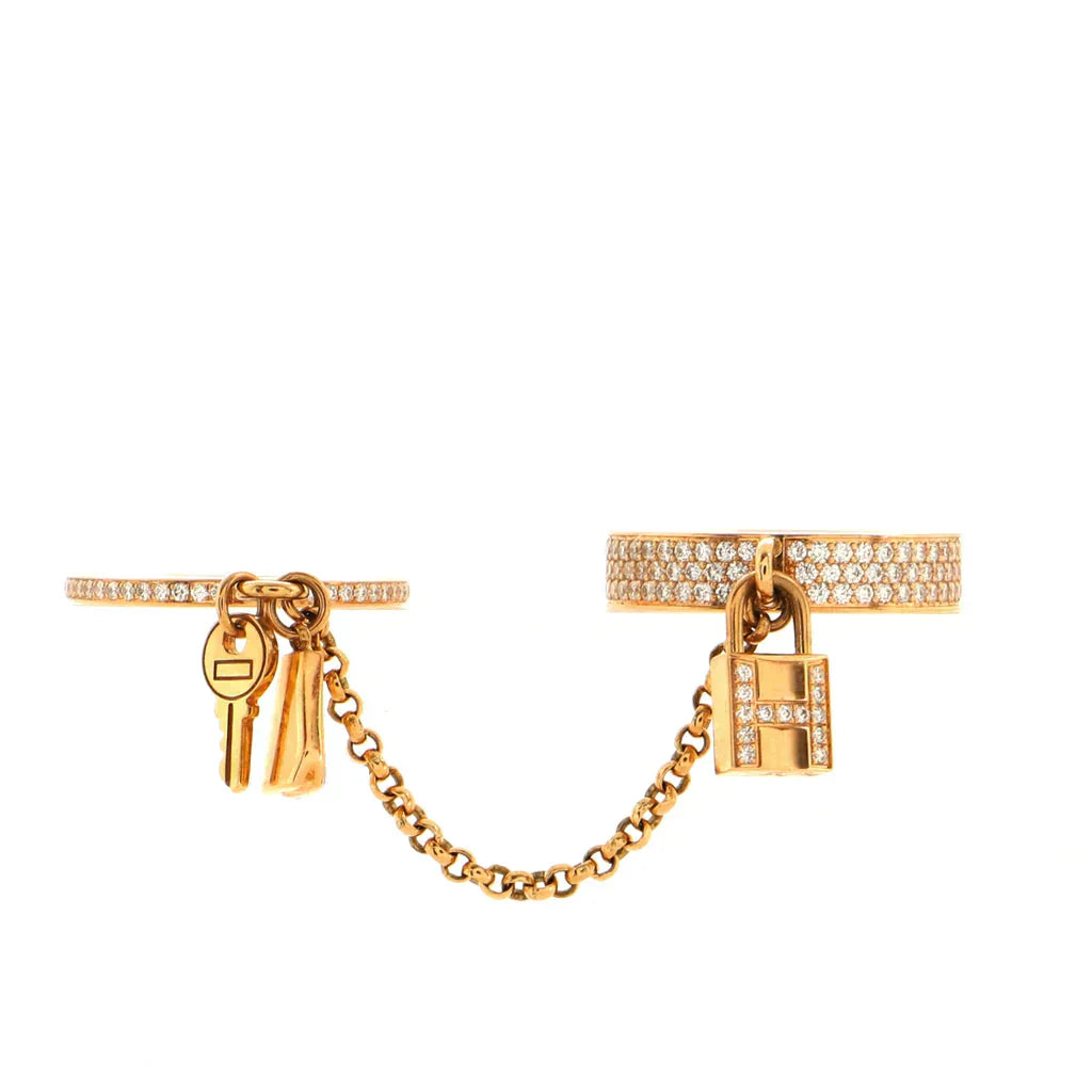 ¡®Loco¡¯HM KELLY CLOCHETTE DOUBLE RING IN  WITH DIAMONDS