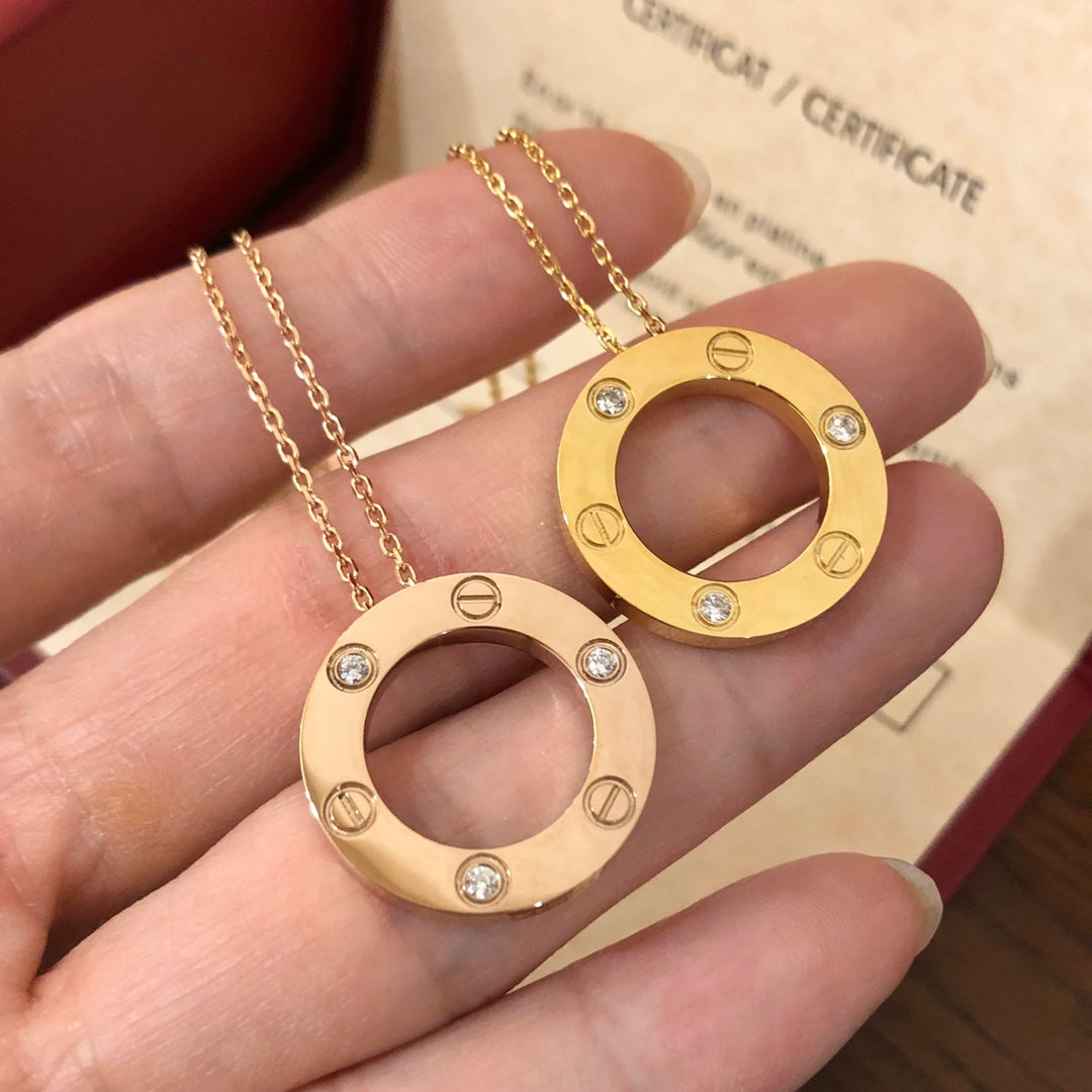 ¡®Loco¡¯LOVE NECKLACE 16MM 3 DIAMONDS