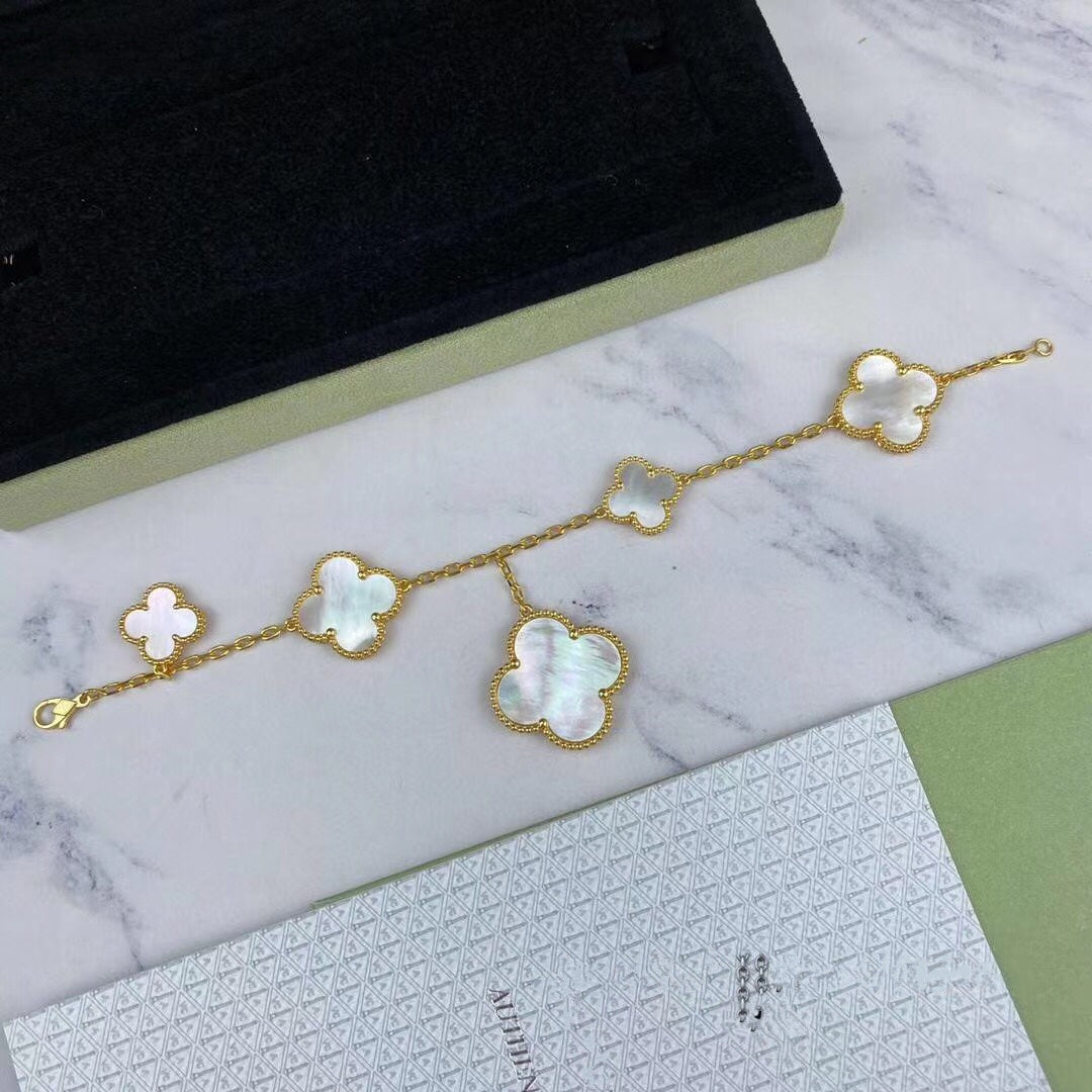 ¡®Loco¡¯MAGIC CLOVER MOP GOLD BRACELET 5 MOTIFS
