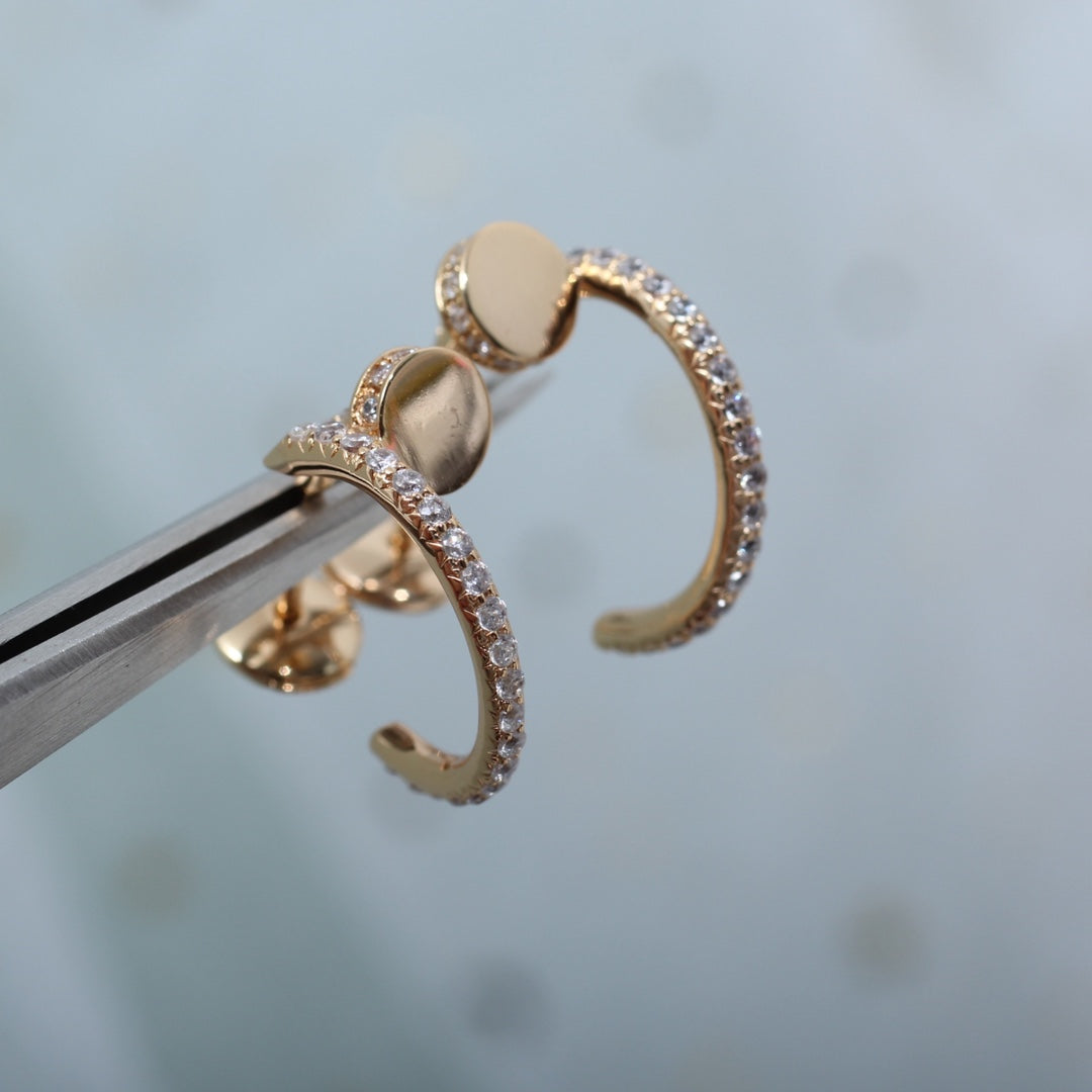 ¡®Loco¡¯JUSTE EARRINGS 12.75MM PINK GOLD DIAMOND