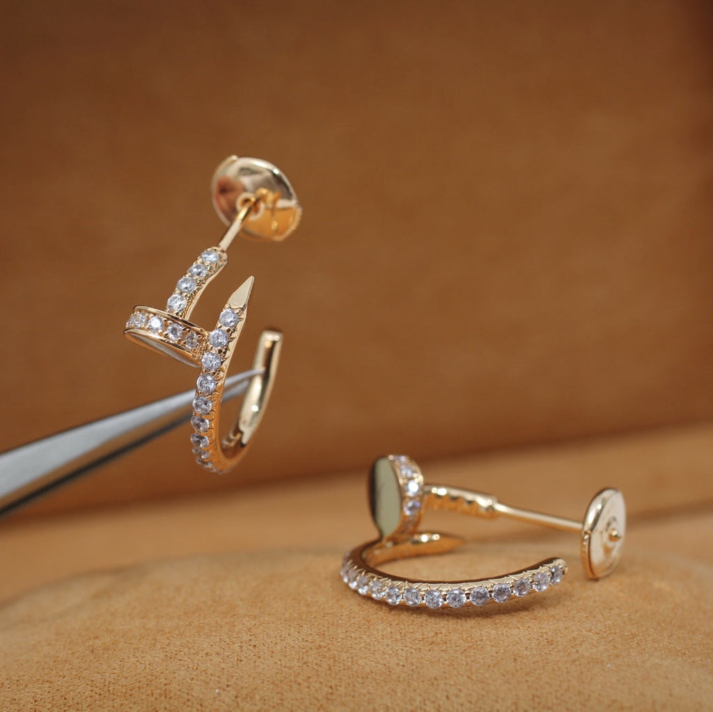 ¡®Loco¡¯JUSTE EARRINGS 12.75MM PINK GOLD DIAMOND