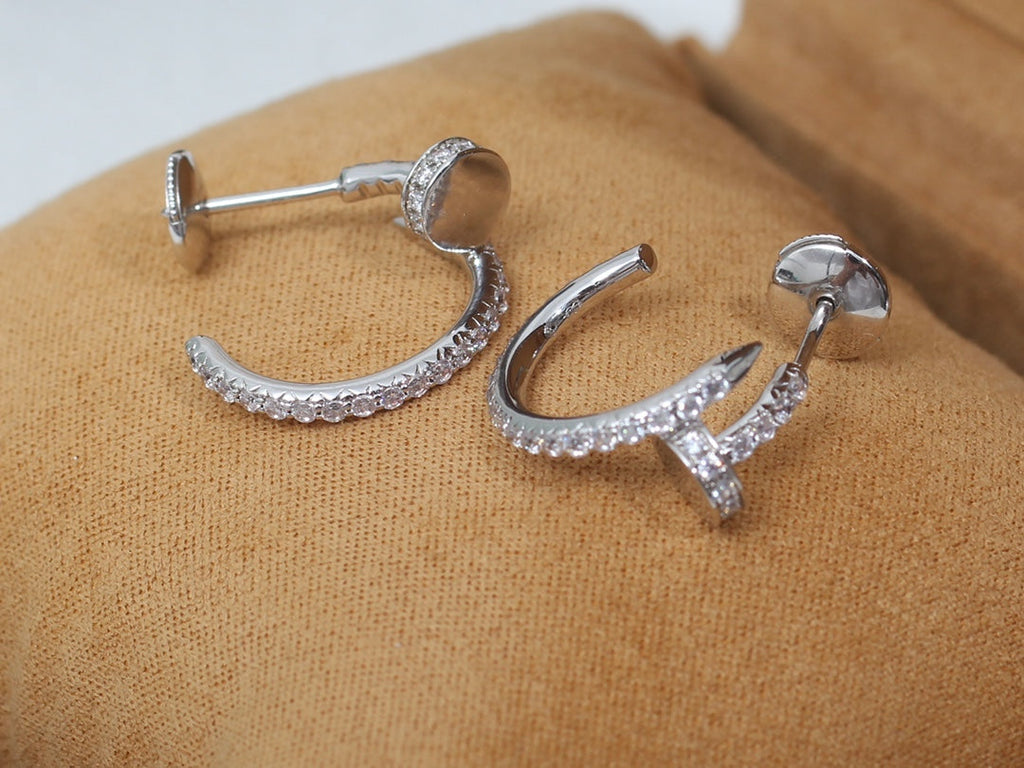 ¡®Loco¡¯JUSTE EARRINGS 12.75MM SILVER DIAMOND