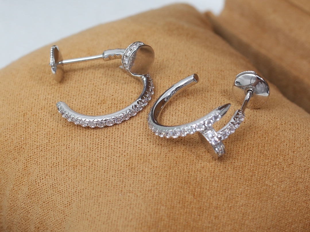 ¡®Loco¡¯JUSTE EARRINGS 12.75MM SILVER DIAMOND