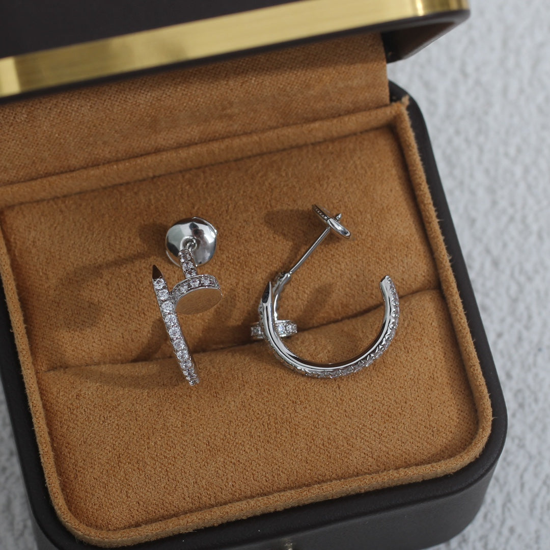 ¡®Loco¡¯JUSTE EARRINGS 12.75MM SILVER DIAMOND