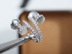 ¡®Loco¡¯JUSTE EARRINGS 12.75MM SILVER DIAMOND