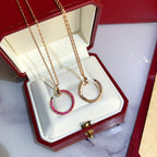 ¡®Loco¡¯JUSTE NECKLACE GOLD RED DIAMONDS