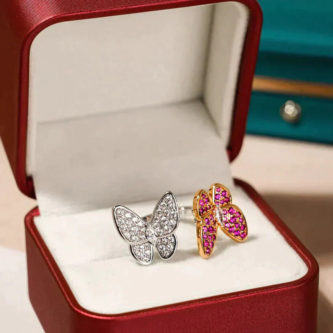 ¡®Loco¡¯TWIN BUTTERFLY DIAMOND RING