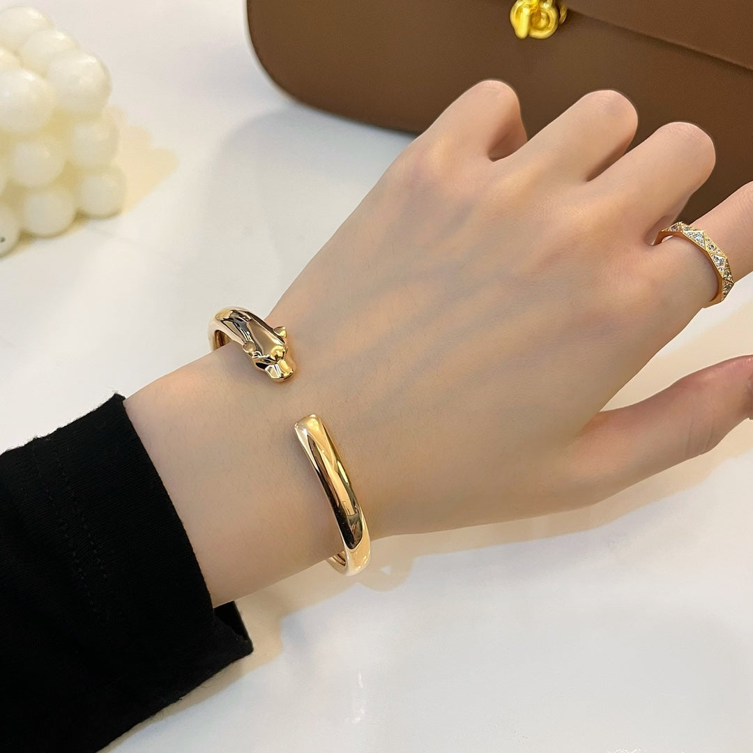 ¡®Loco¡¯PANTHERE GOLD OPEN BRACELET