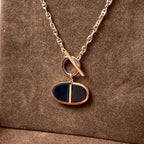 ¡®Loco¡¯CHAINE VERSO BLACK CERAMIC NECKLACE