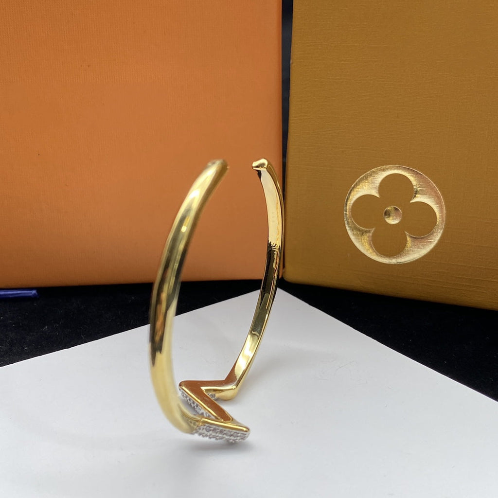 ¡®Loco¡¯VOLTE UPSITE DOWN DIAMOND GOLD OPEN BRACELET