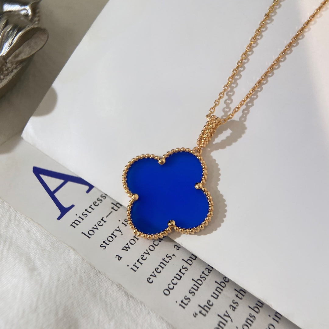 ¡®Loco¡¯CLOVER 25MM NECKLACE TURQUOISE ROSE GOLD
