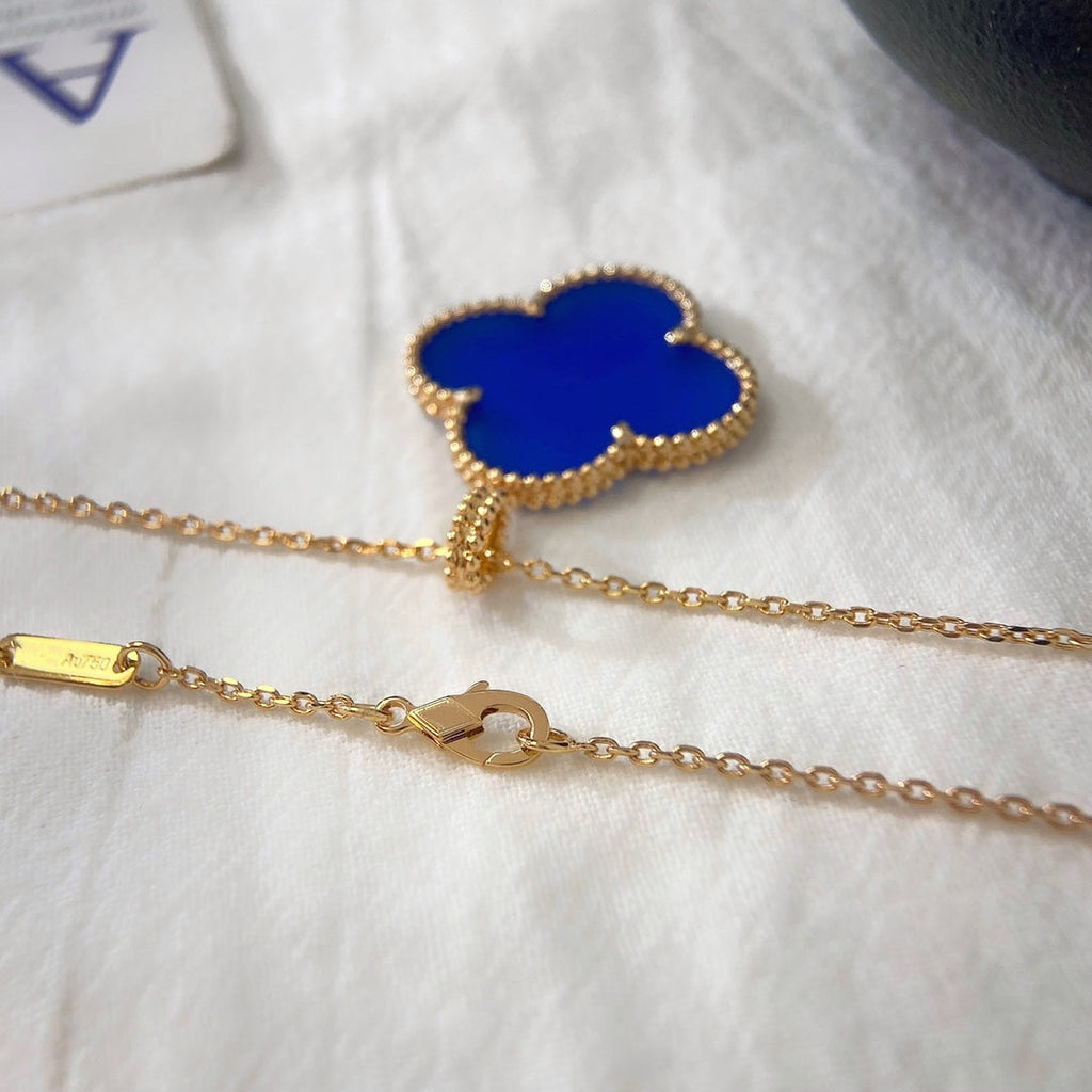 ¡®Loco¡¯CLOVER 25MM NECKLACE TURQUOISE ROSE GOLD