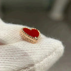 ¡®Loco¡¯HEART CARNELIAN STUD EARRINGS