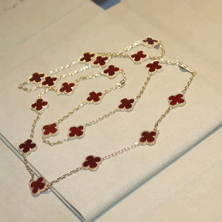 ¡®Loco¡¯CLOVER 20 MOTIFS CARNELIAN NECKLACE