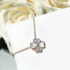 ¡®Loco¡¯CLOVER MOP DIAMOND ROSE GOLD NECKLACE