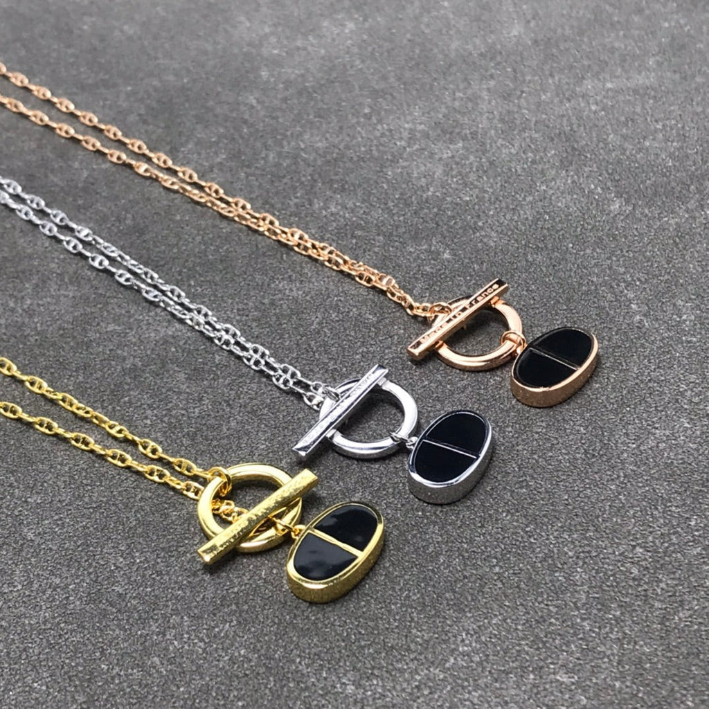 ¡®Loco¡¯CHAINE VERSO BLACK CERAMIC  NECKLACE