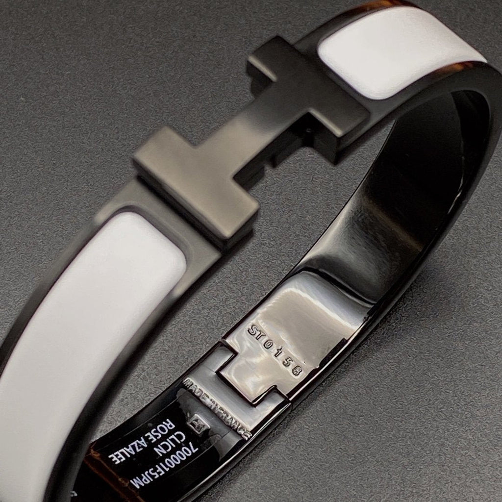 ¡®Loco¡¯H BRACELET 12MM BLACK WHITE CERAMIC