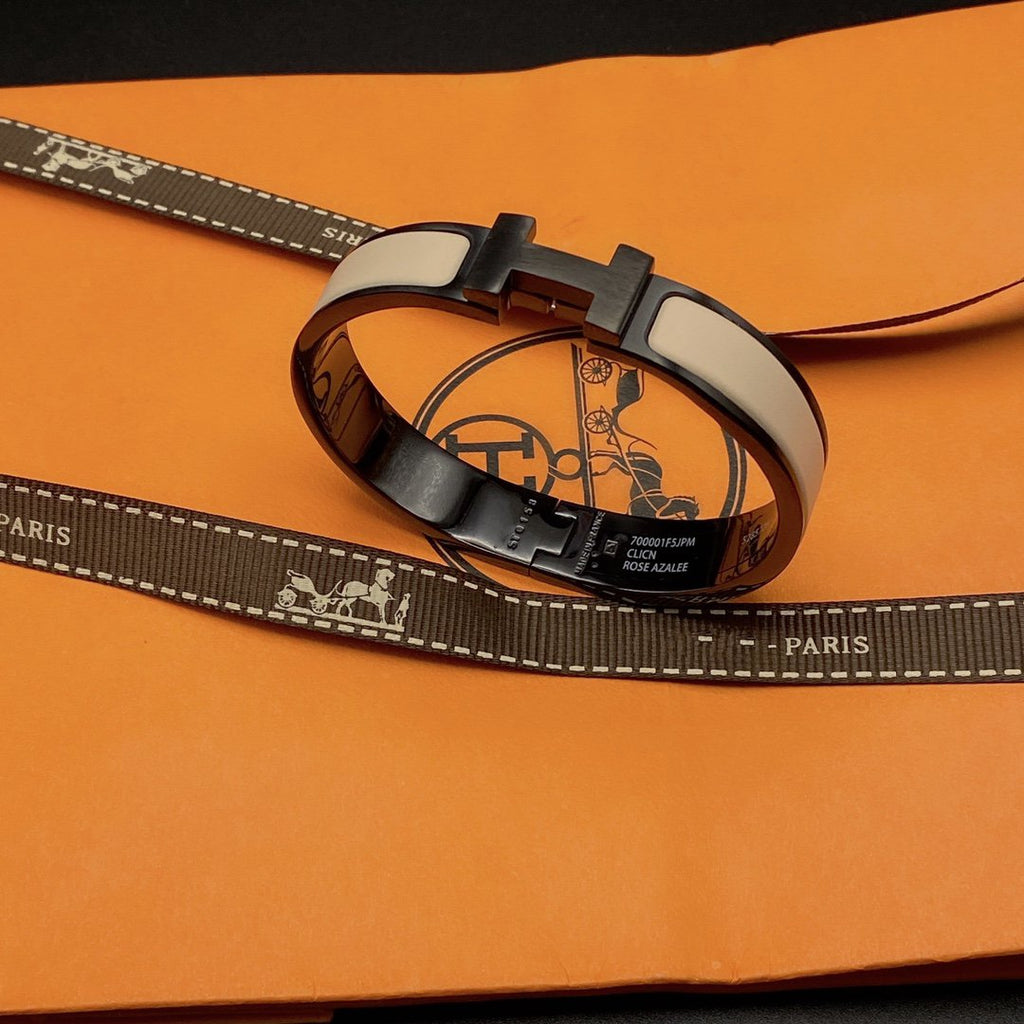 ¡®Loco¡¯H BRACELET 12MM BLACK BEIGE CERAMIC