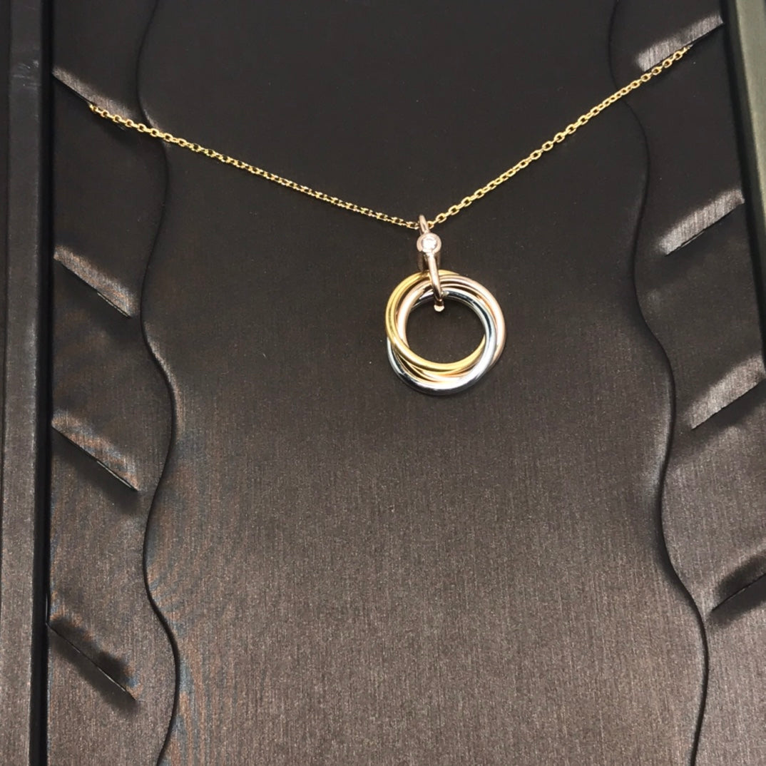 ¡®Loco¡¯TRINITY SILVER GOLD PINK GOLD NECKLACE