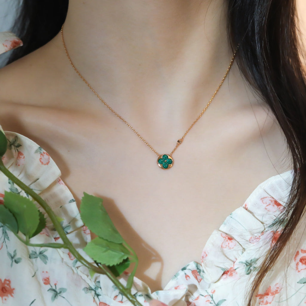 ¡®Loco¡¯SUN PEDANT PINK GOLD 1 DIAMOND NECKLACE