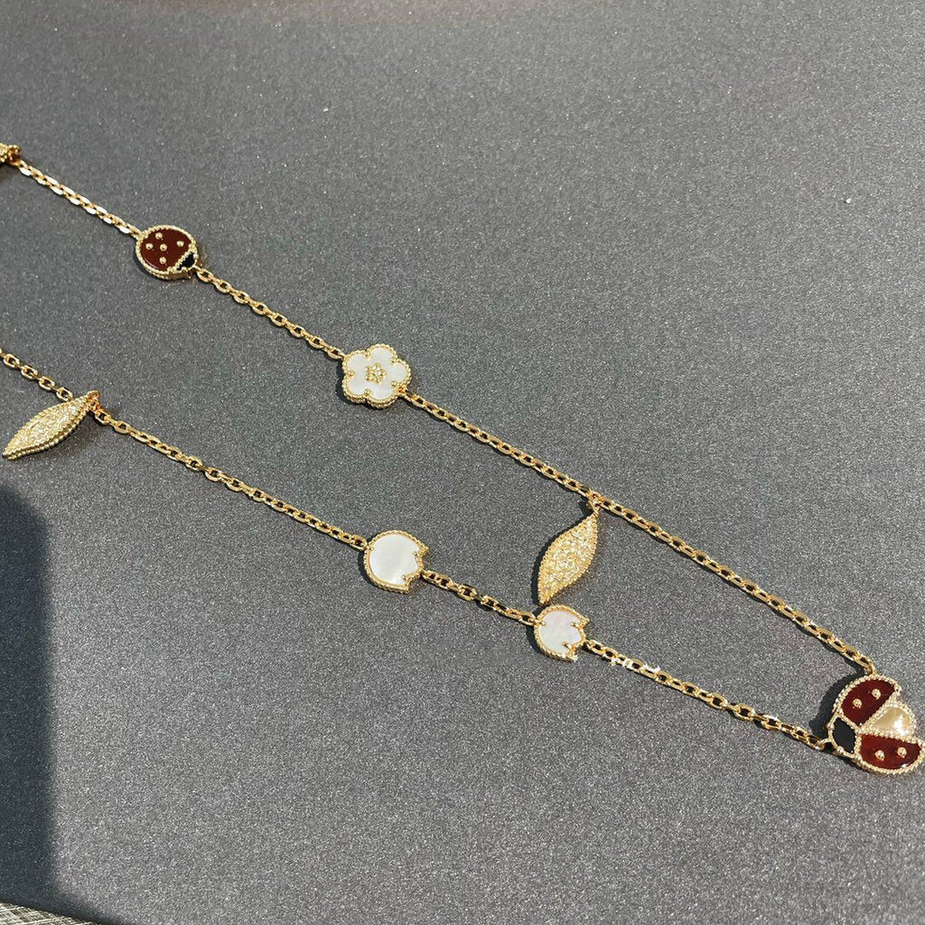 ¡®Loco¡¯LUCKY SPRING 15 MOTIFS GOLD NECKLACE