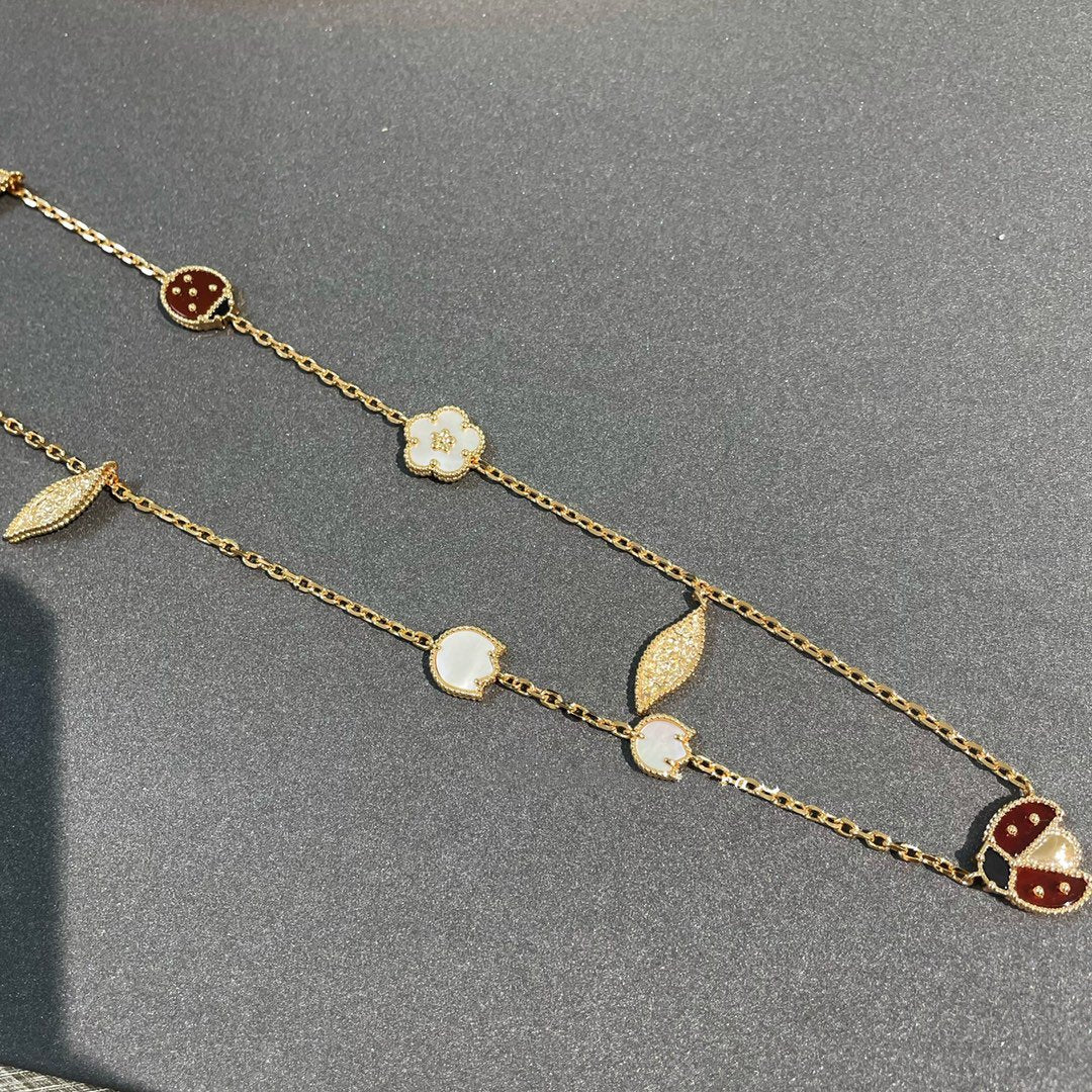 ¡®Loco¡¯LUCKY SPRING 15 MOTIFS GOLD NECKLACE