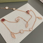 ¡®Loco¡¯LUCKY SPRING 15 MOTIFS ROSE GOLD NECKLACE