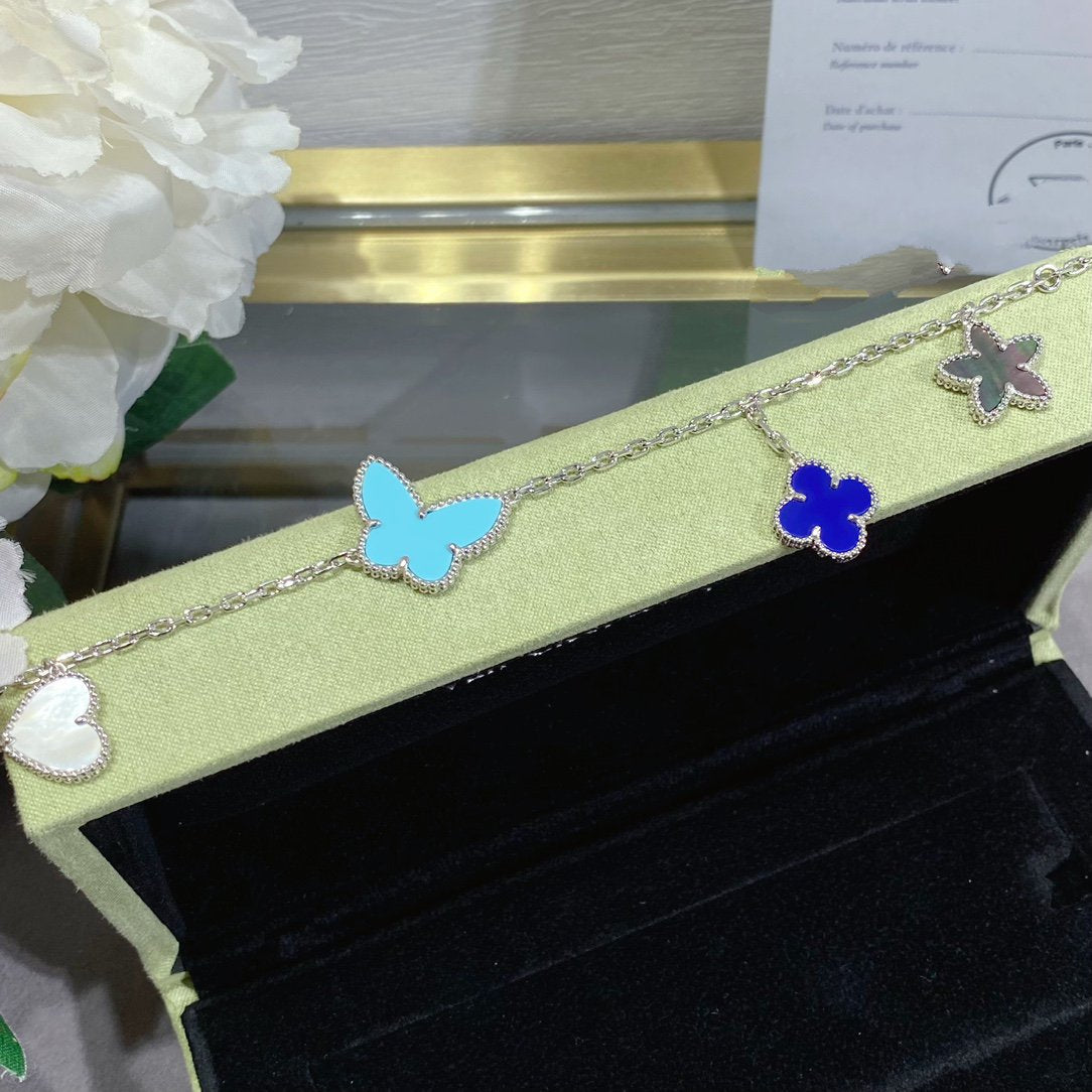 ¡®Loco¡¯LUCKY SPRING SILVER BRACELET 4 MOTIF