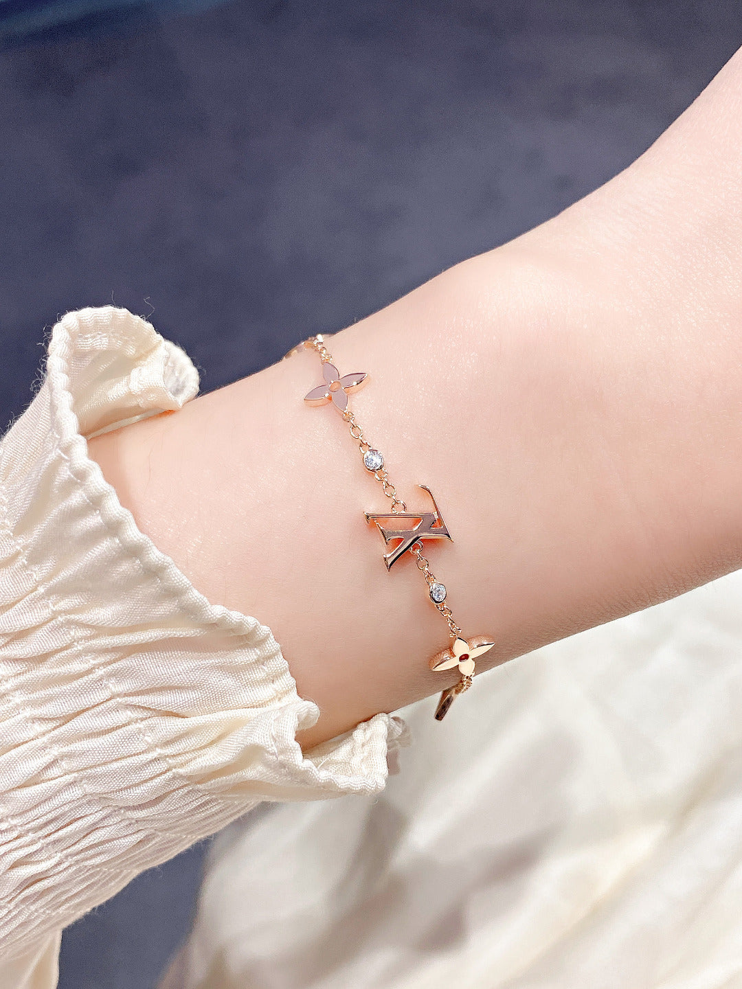 ¡®Loco¡¯STAR AND SUN 7 MOTIFS GOLD BRACELET
