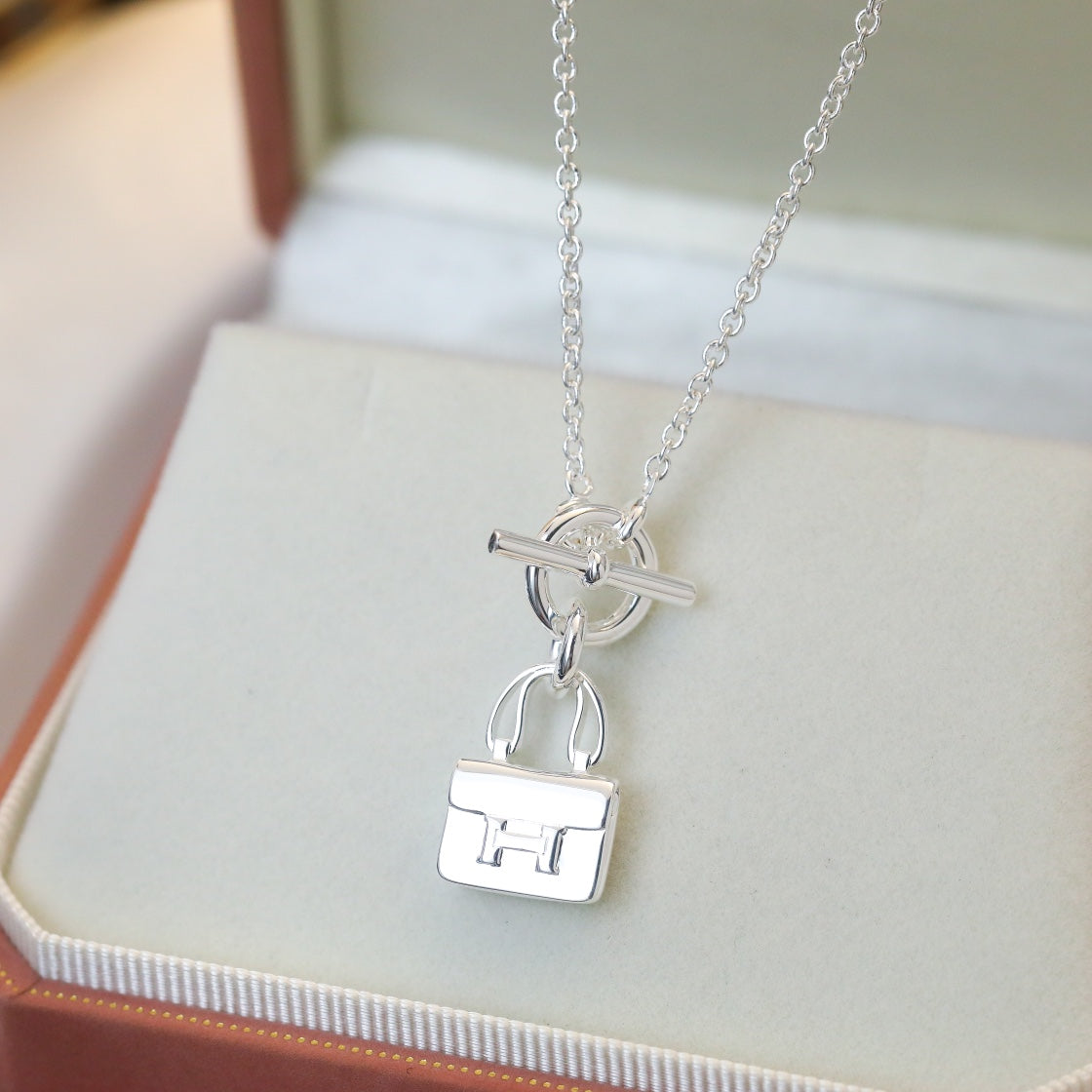¡®Loco¡¯POP H PEDANT SILVER NECKLACE
