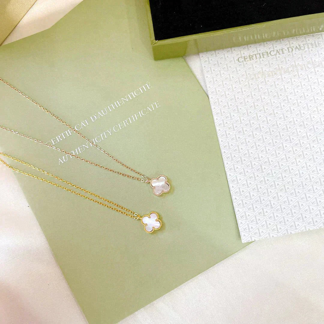 ¡®Loco¡¯CLOVER MINI 9.5MM WHITE MOTHER-OF-PEARL NECKLACE