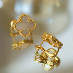 ¡®Loco¡¯CLOVER MEDIUM 1 MOTIFS  WHITE MOP STUD EARRINGS