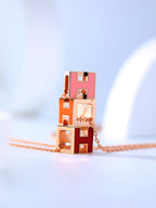 ¡®Loco¡¯H CAGE PINK GOLD NECKLACE