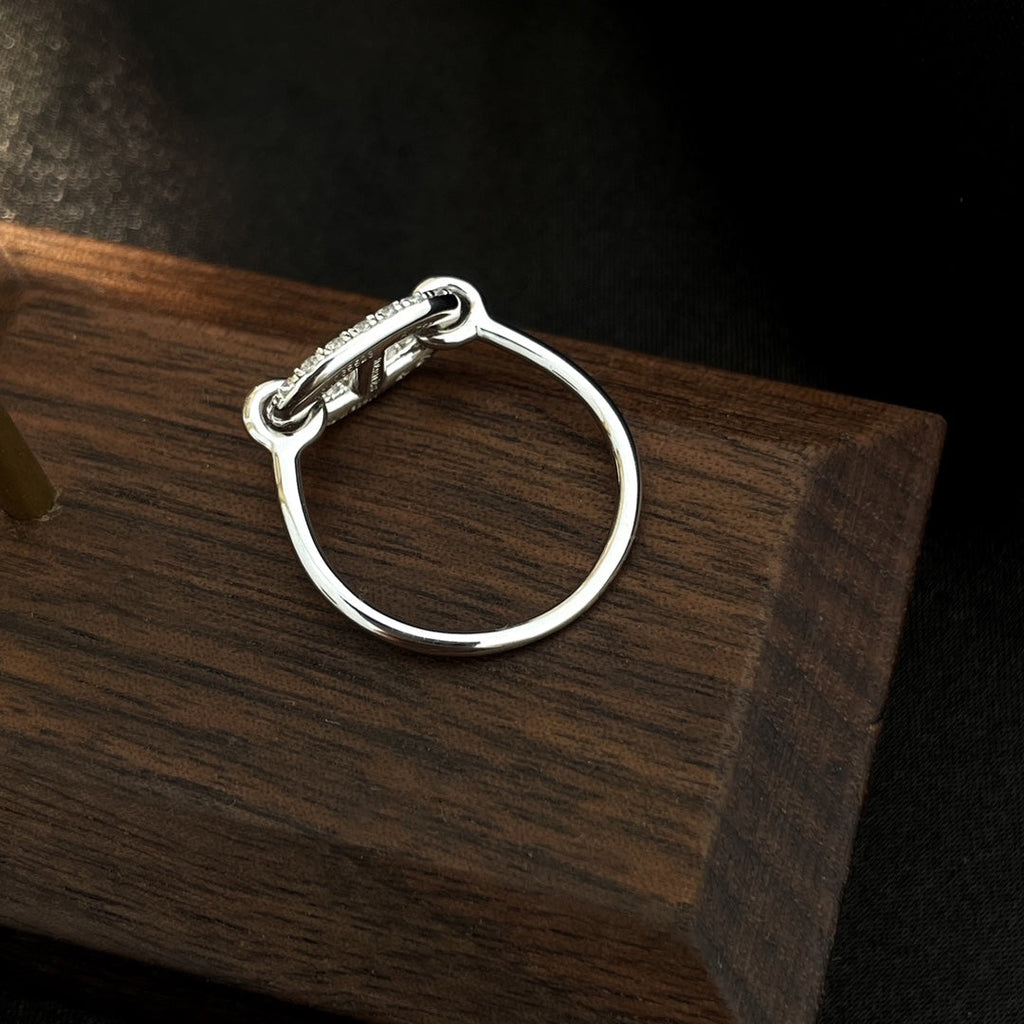 ¡®Loco¡¯RONDE SMALL SILVER DIAMOND RING