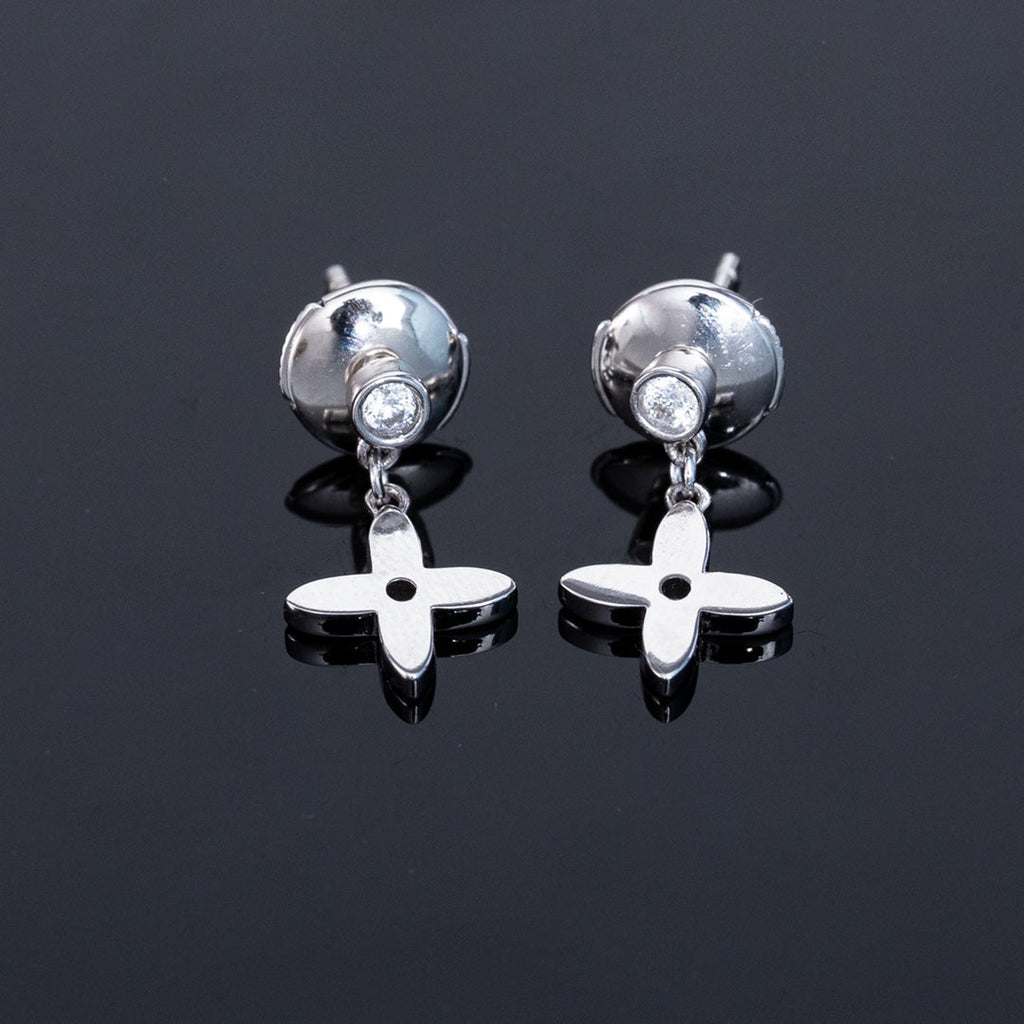 ¡®Loco¡¯VIDYLLE SILVER DIAMOND MINI DROP EARRINGS